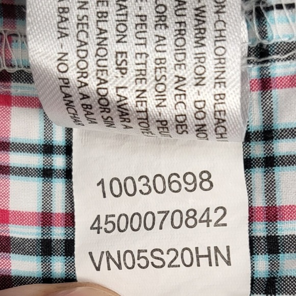 ARIAT PRO SERIES Mens Plaid Long Sleeve Button Up Shirt Red Green White XL TG - Picture 10 of 11